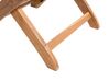 Sada 2 dřevěných zahradních židlí s modrými polštáři MAUI_867286