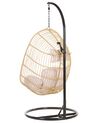 PE Rattan Hanging Chair with Stand Natural CASOLI_763743