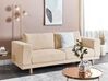3-personers sofa i fløjl beige NIVALA_874137