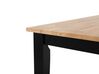 Drevený jedálenský stôl 120 x 75 cm svetlé drevo/čierna HOUSTON_735891