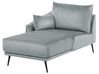 Right Hand Velvet Corner Sofa LED Grey VARDE_754455