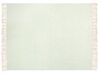 Decke Baumwolle mintgrün / hellbeige 125 x 150 cm geometrisches Muster MITYAL_839729