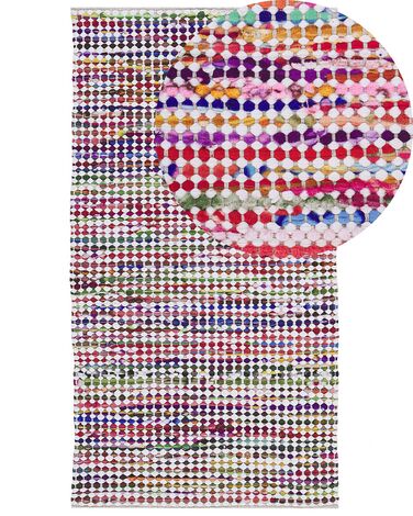 Teppich bunt 80 x 150 cm abstraktes Muster Kurzflor BELEN