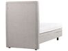 Fabric EU Single Adjustable Bed Grey DUKE II_910590