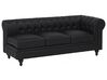 Right Hand Faux Leather Corner Sofa Black CHESTERFIELD_709694
