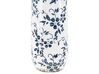 Blumenvase Steinzeug weiß / blau 35 cm MULAI_810762