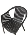 Set of 4 Garden Chairs Black NAPOLI_808377