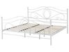 Kovová posteľ 180 x 200 cm biela LYRA_712260