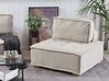 Conjunto de sofás 4 plazas de poliéster beige claro/madera clara TIBRO_825921