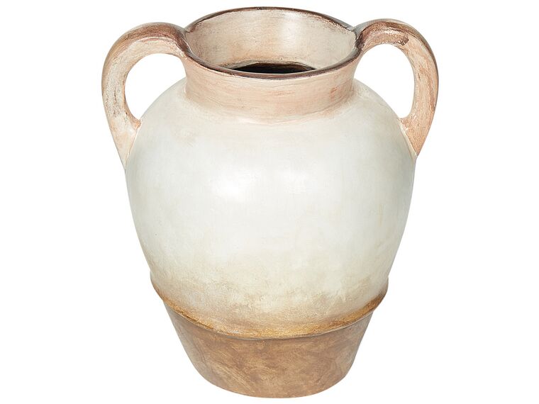 Dekoratívna terakotová váza 36 cm béžová BANTING_893977