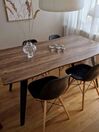 Table de salle à manger effet bois foncé / noir 160 x 90 cm WITNEY_828732