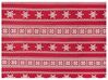 Manta de poliéster rojo/blanco 150 x 200 cm VANTAA_796558