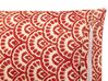 Coussin décoratif avec motif géométrique 45 x 45 cm rouge RHUS_839095