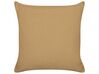Cotton Cushion Geometric Pattern 45 x 45 cm Beige and White BANYAN_838614
