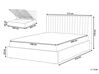 Čalúnená posteľ s úložným priestorom 160 x 200 cm béžová VION_901843
