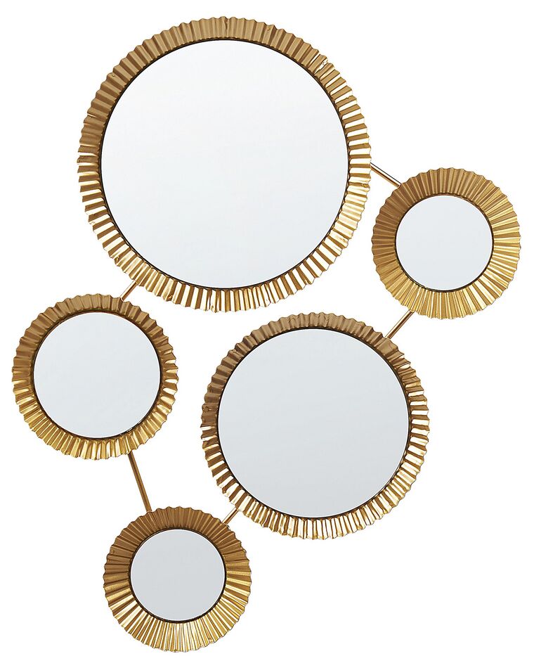 Specchio da parete in metallo 55 x 36 cm oro WATTRELOS_904383