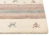 Tapete Gabbeh em lã creme e castanha clara 140 x 200 cm KARLI_856135
