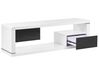 TV-Möbel weiß / schwarz mit 2 Schubladen 140 x 39 x 43 cm SPOKAN_832868