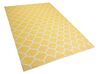 Outdoor Teppich gelb 140 x 200 cm marokkanisches Muster zweiseitig Kurzflor AKSU_805120