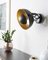 Metal Wall Lamp Black and Gold THAMES II_732205