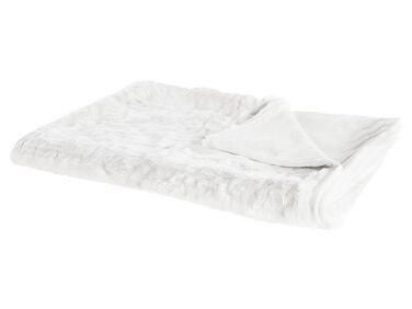 Blanket 150 x 200 cm White TOURZA