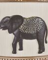 Vaso para plantas com motivo de elefantes em cerâmica creme 30 x 30 x 55 cm ACHILIO_808787