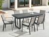 Zestaw ogrodowy stół rozkładany i 6 krzeseł Czarny VALCANETTO/BUSSETO_846182