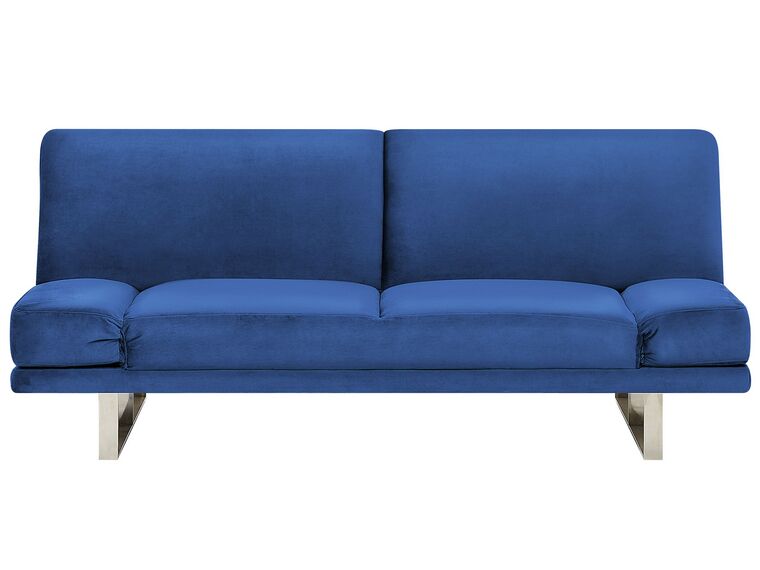 Velvet Sofa Bed Navy Blue YORK_764709