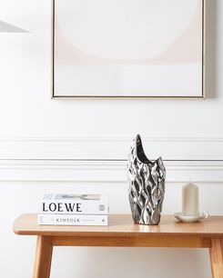 Koristemaljakko keraaminen hopea 35 cm HALUZA Koristemaljakko keraaminen hopea 35 cm HALUZA