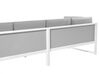 Lounge Set Aluminium weiß 6-Sitzer Auflagen grau CASTELLA_555481