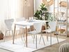 Mesa de jantar extensível branco e madeira clara 120/150 x 80 cm MIRABEL_820892