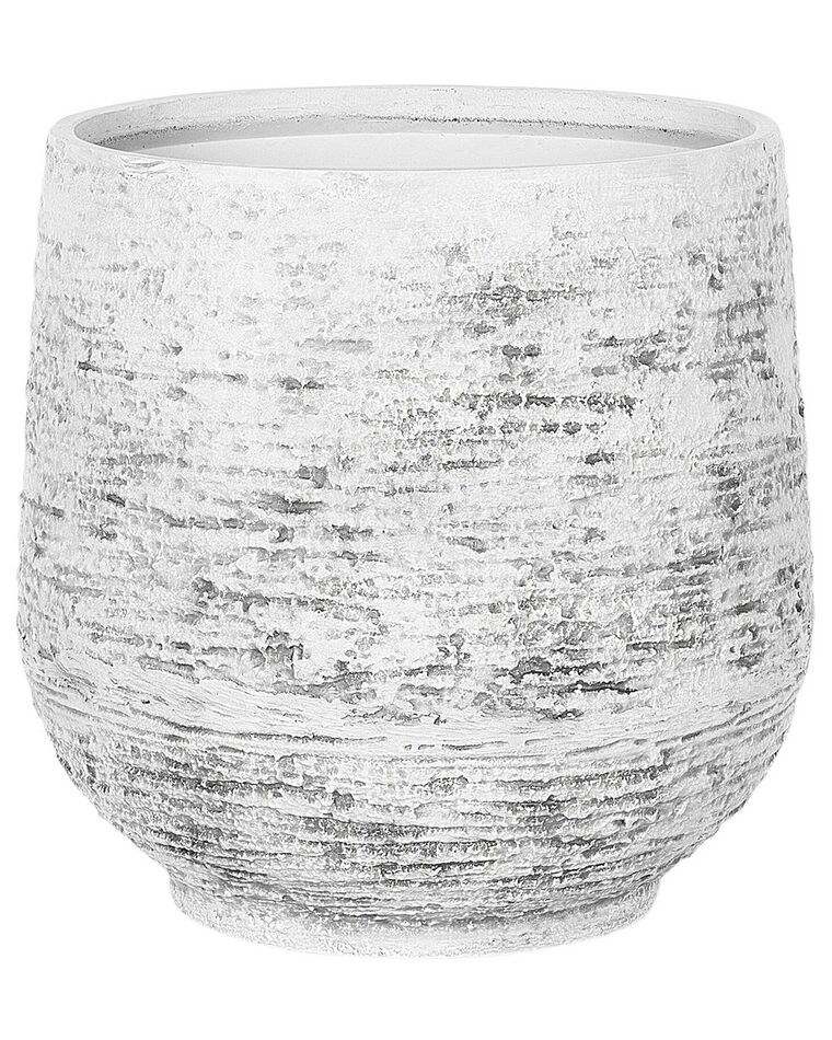 Vaso para plantas em fibra de argila cinzenta clara 39 x 39 x 44 cm DIONI_740476