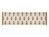 Kelim Teppich Baumwolle beige / schwarz 80 x 300 cm geometrisches Muster Kurzflor NIAVAN_869956