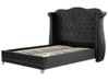 Łóżko welurowe 160 x 200 cm czarne AYETTE_764931
