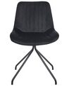 Conjunto de 2 sillas de terciopelo negro NAVASOTA_860828