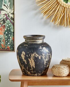 Koristemaljakko terrakotta musta/beige 33 cm LINDOS Koristemaljakko terrakotta musta/beige 33 cm LINDOS