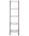 Ladder Shelf Dark Wood and White MOBILE DUO_727166