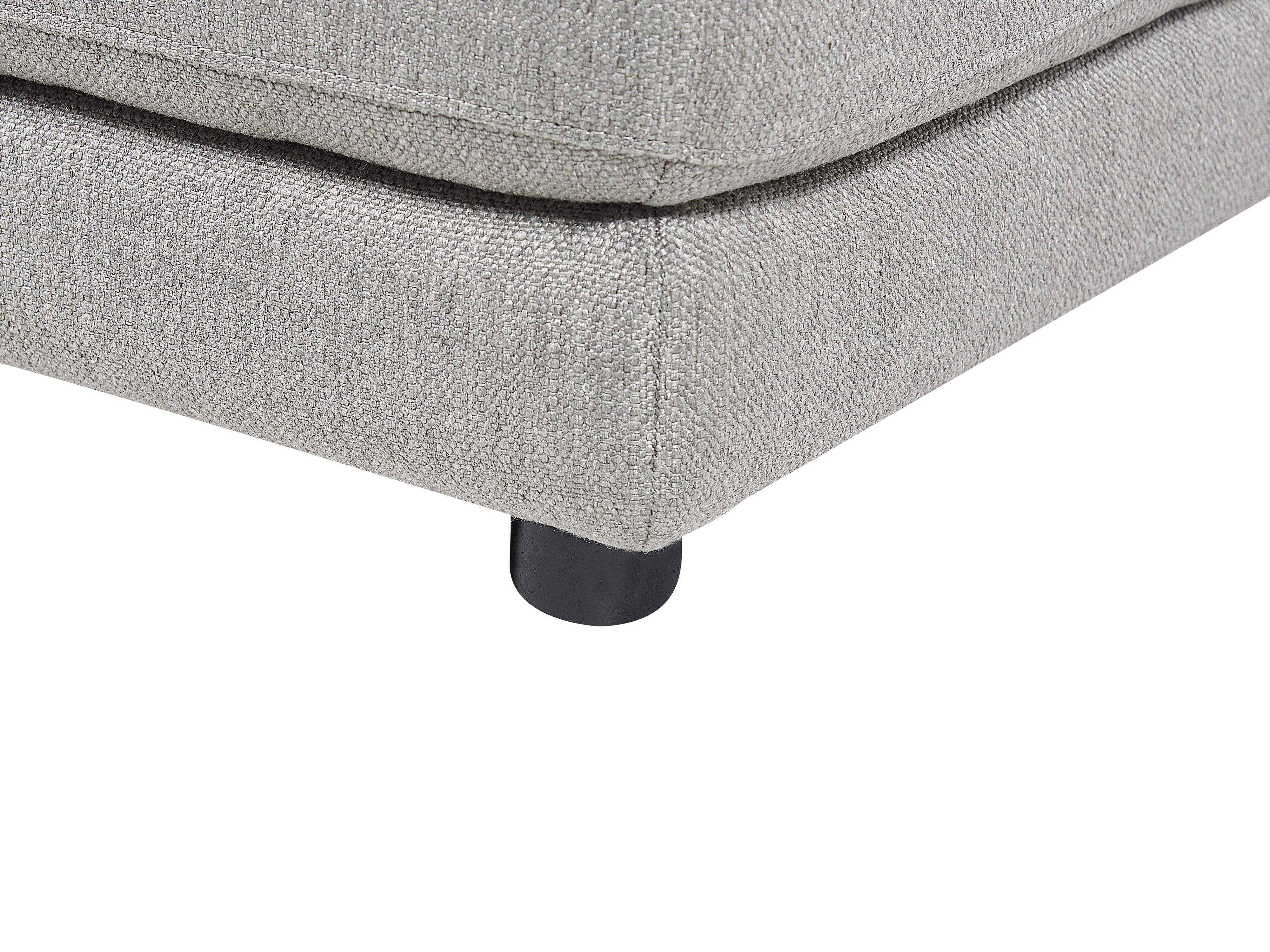 Beliani 3-Sitzer Sofa Hellgrau Cord - Skandinavisches Design Mit 5 Dekokissen