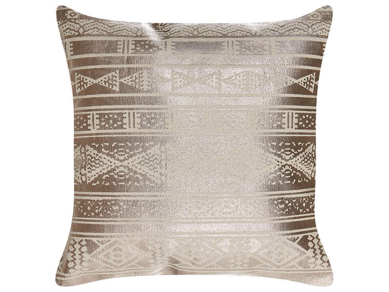 Cotton Cushion Geometric Pattern 50 x 50 cm Rose Gold OUJDA_831054