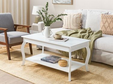 Sofabord med hylle hvit HARTFORD