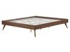 Bed hout donkerbruin 160 x 200 cm BERRIC_873744