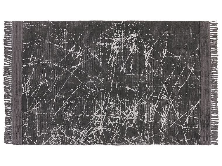 Viskózový koberec 140 x 200 cm tmavosivý HANLI_836927