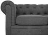 3-Sitzer Sofa grau / dunkelbraun CHESTERFIELD_779245