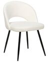 Sada 2 jídelních židlí s buklé čalouněním bílé ONAGA_877460