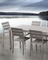 Set di 6 sedie da pranzo alluminio anodizzato grigio VERNIO_713308