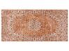 Teppich Baumwolle orange 80 x 150 cm orientalisches Muster Kurzflor HAYAT_852183