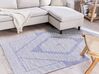 Bavlněný koberec 140 x 200 cm modrý/bílý ANSAR_861023