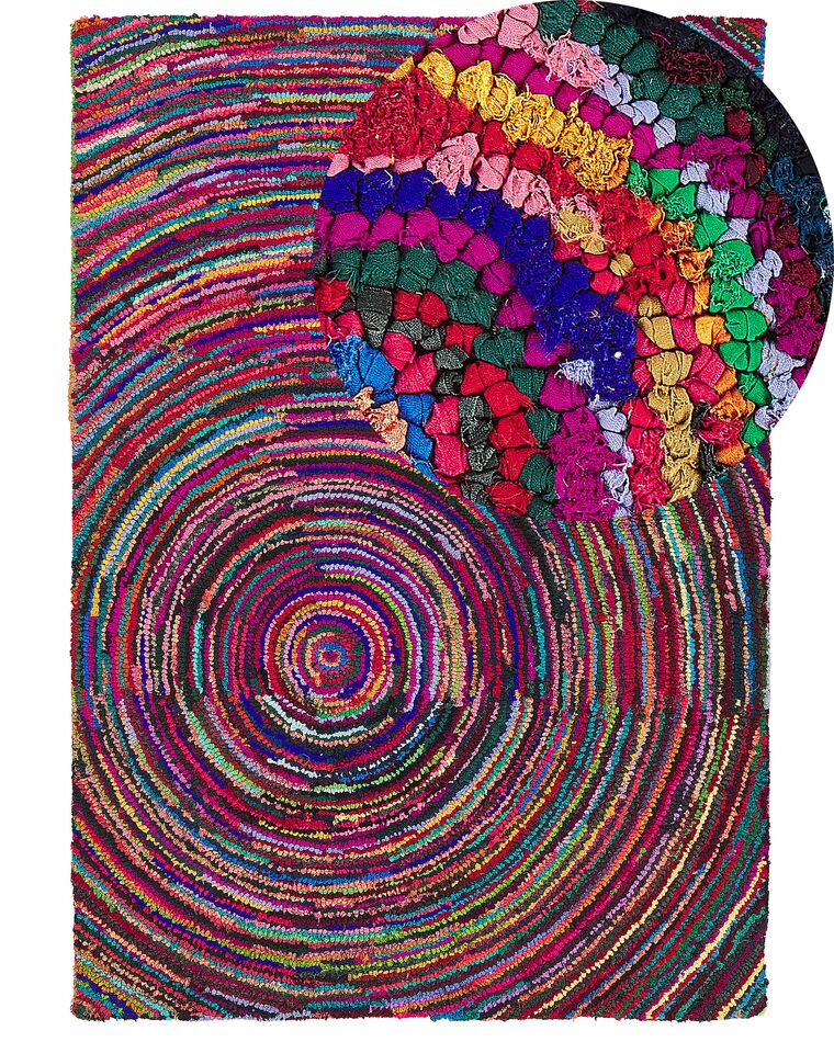Tappeto in tessuto multicolore 160 x 230 cm MALATYA_333254