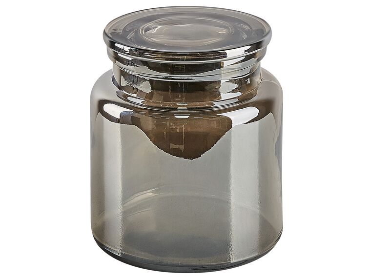 Glass 3Piece Bathroom Accessories Set Grey MANAGUA Beliani.fi