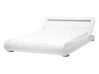 Vodná posteľ z umelej kože s LED 140 x 200 cm biela AVIGNON_783556